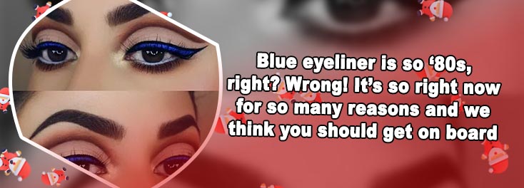 Blue eyeliner brown eyes