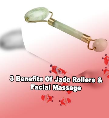 Facial massage roller jade